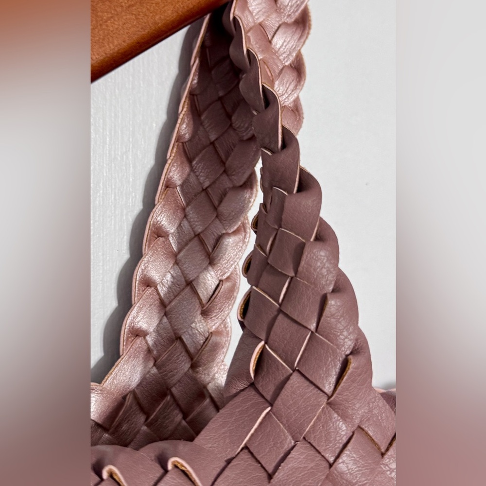 Ilse Jacobsen Reversible Vegan Leather Tote Bag in Metallic Rose/Crystal - Picture 8 of 13